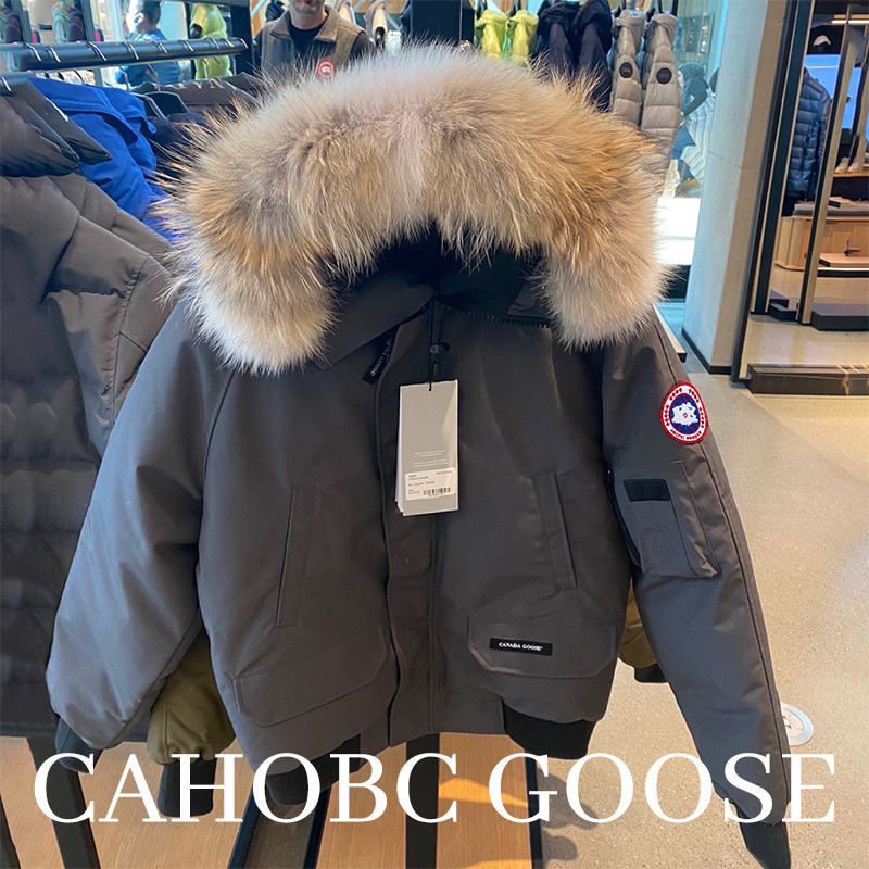 大鹅飞行夹克羽绒服男款冬季新款加厚休闲连帽短款2025新款外套女