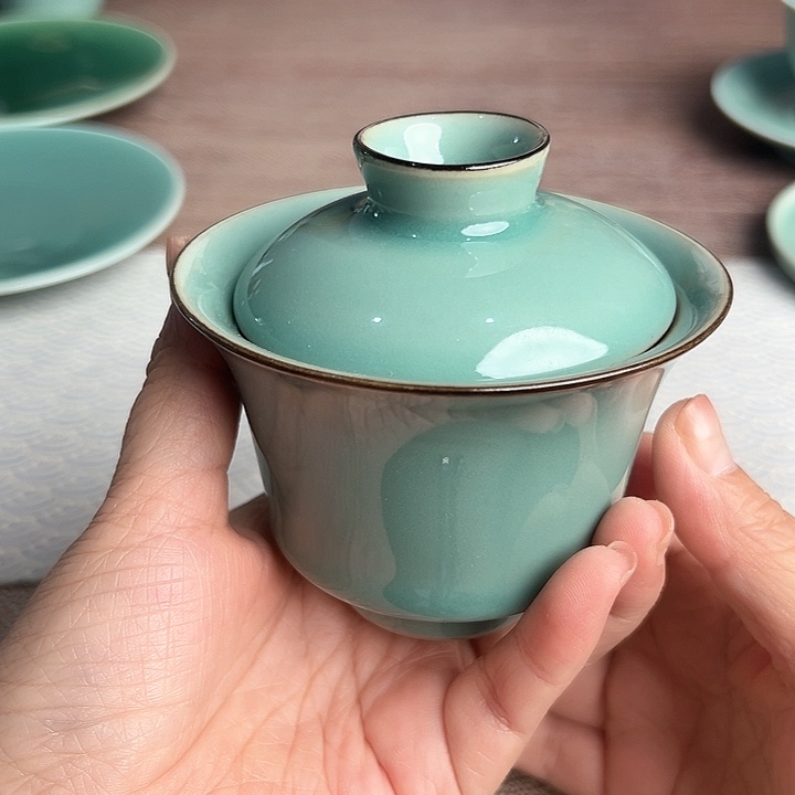 龙泉云间青瓷小米茶器