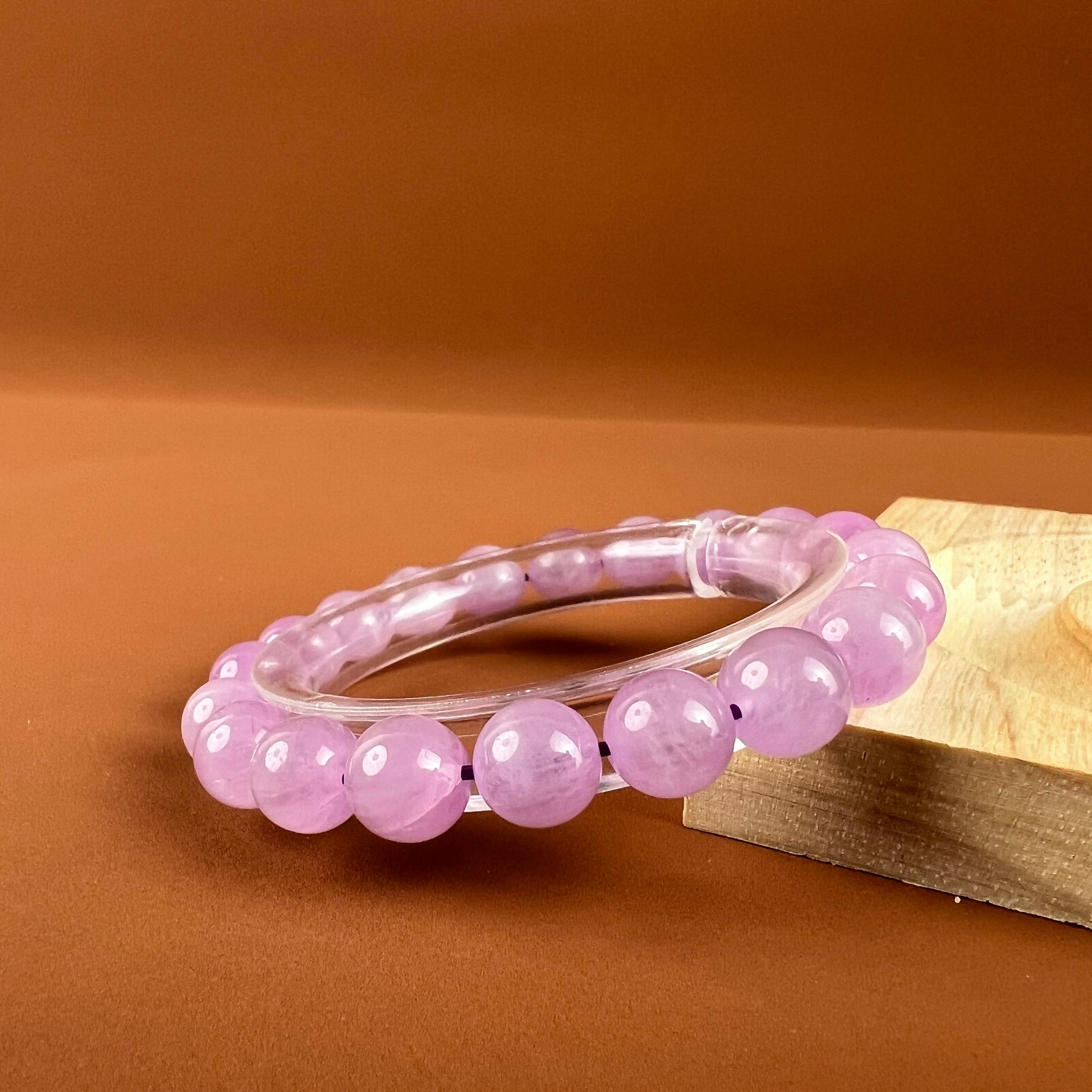 紫锂辉手串 珠径9-10mm 手围15cm 约25g