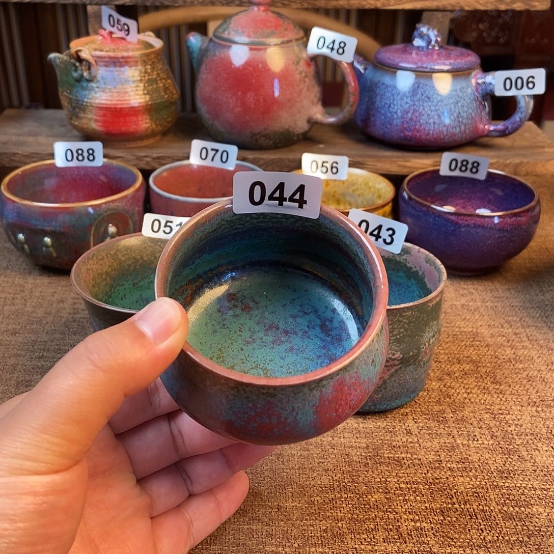 瓷片钧瓷摆件摆件