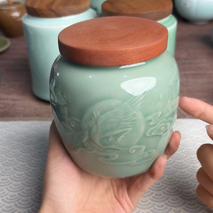 龙泉云间青瓷小米茶器