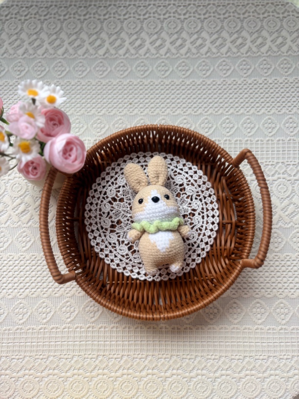  针织玩偶兔子挂件（包包挂件）钥匙扣挂件送钥匙扣