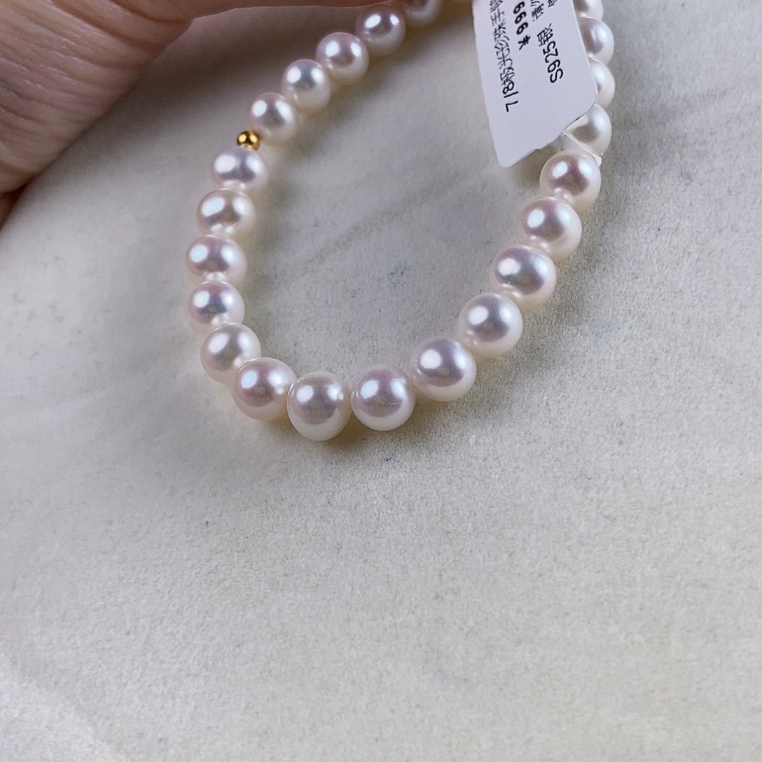 淡水珍珠手绳银S925镶嵌