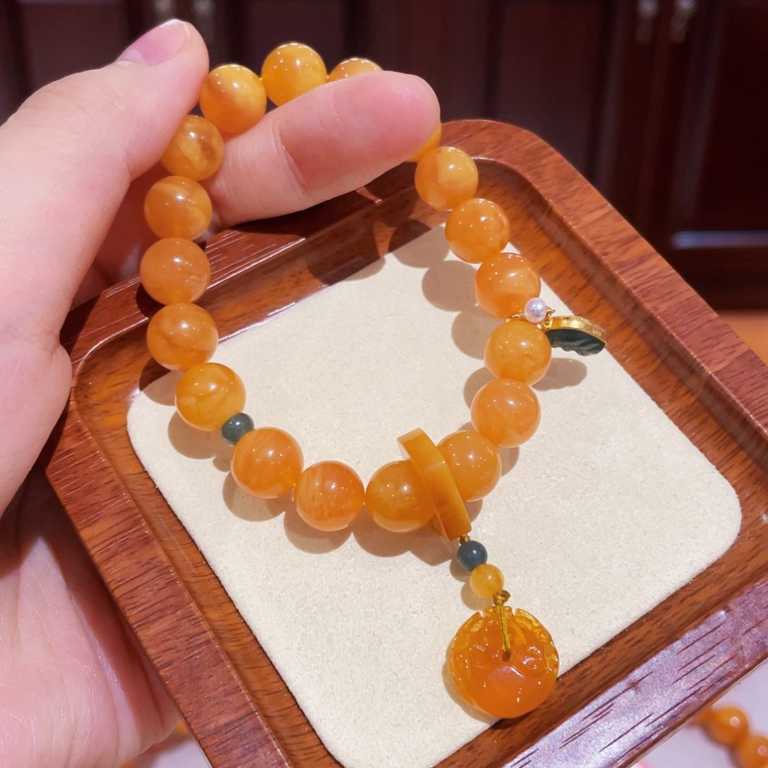 蜜蜡手链未镶嵌手串