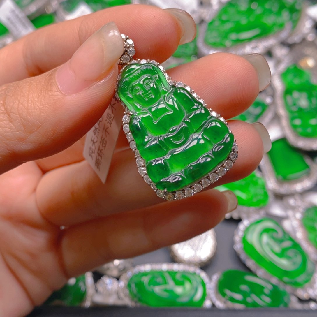 翡翠颈饰银S925镶嵌8888888888888