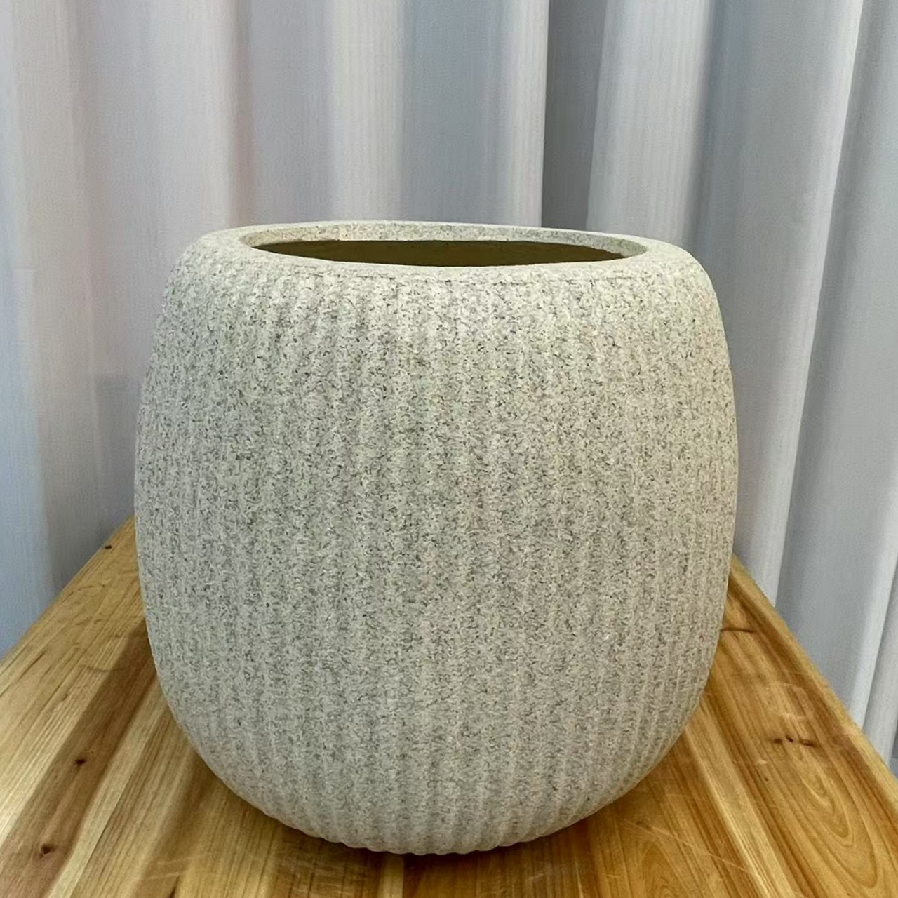 镁泥花盆黑金刚黑珍珠高山欧式简约轻奢办公室落地透气大号盆器