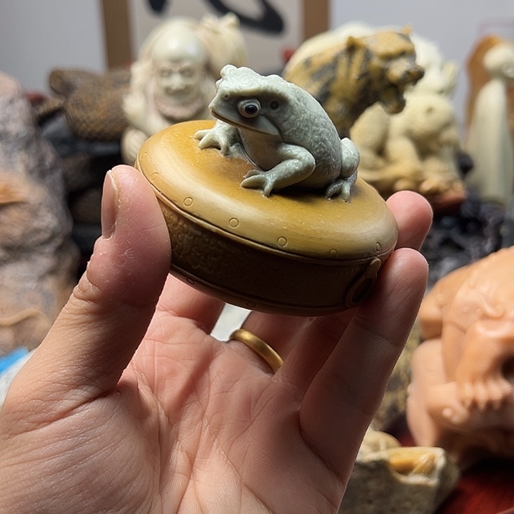 东北石松花石摆件