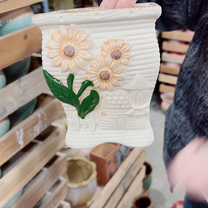 有孔，凑单福利满10元发货陶瓷多肉花盆！