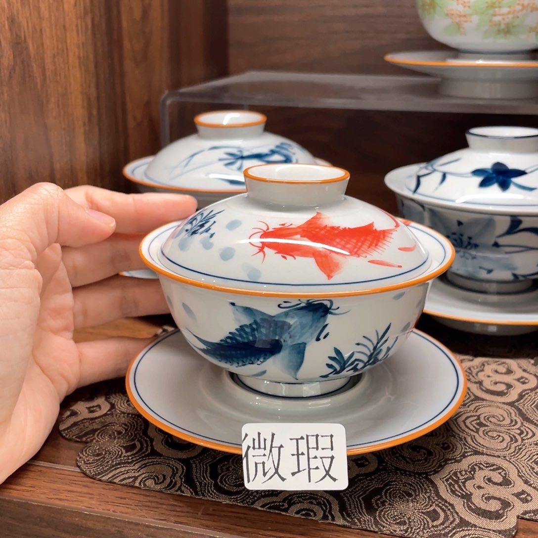 微瑕釉下彩纯手绘