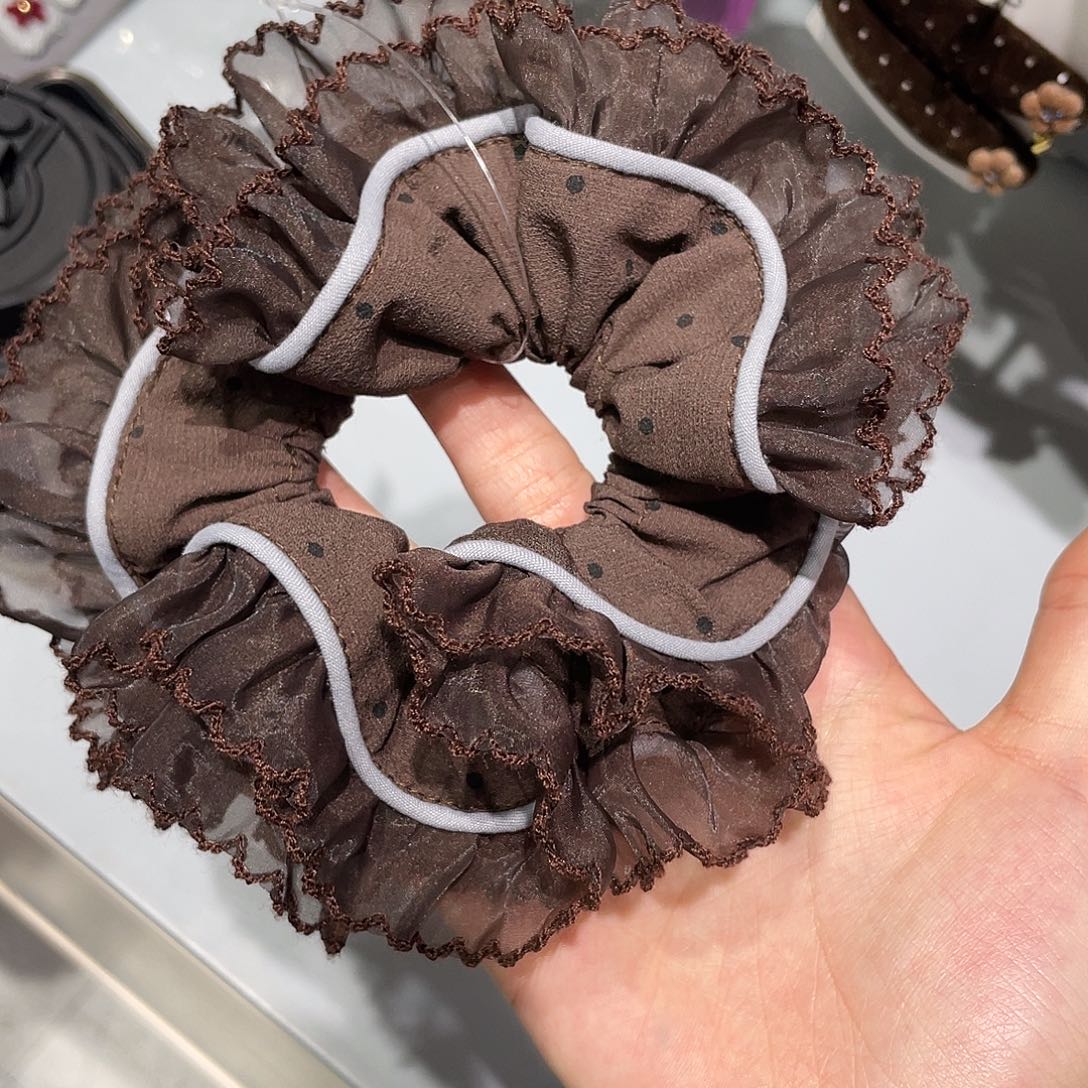 非金属咖波点蓝边发圈