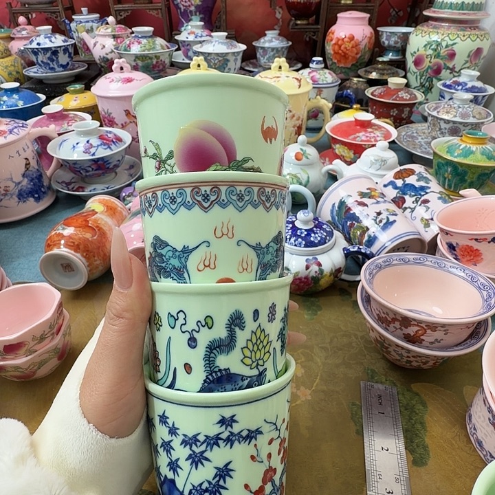 斗***笠瓷摆件景德镇陶瓷