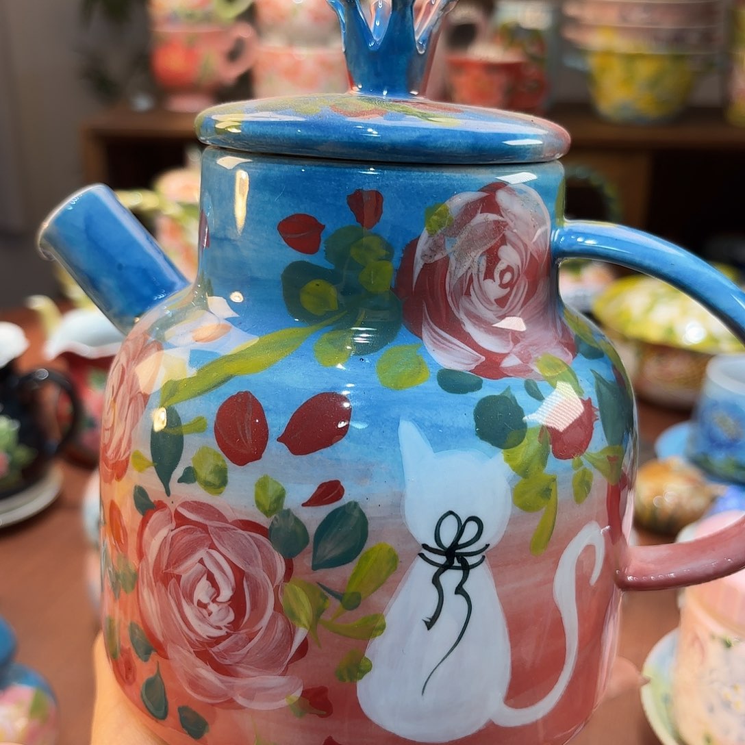 景德镇手绘高温釉下彩陶瓷茶具 
