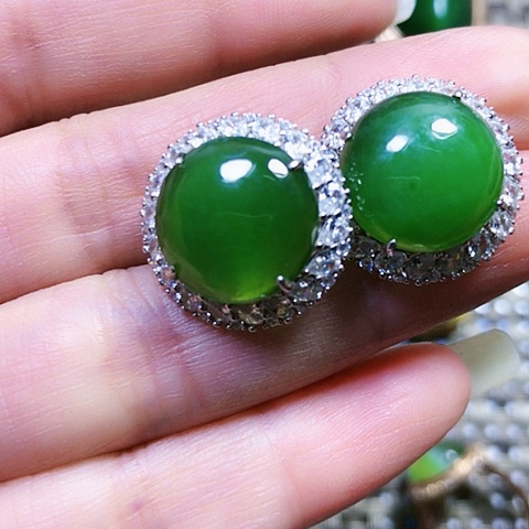 和田玉银S925镶嵌戒指