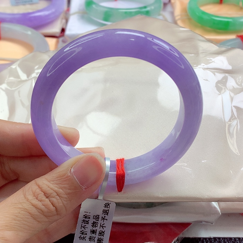 【闪购商品】翡翠手镯未镶嵌52.8妖紫毕业紫A