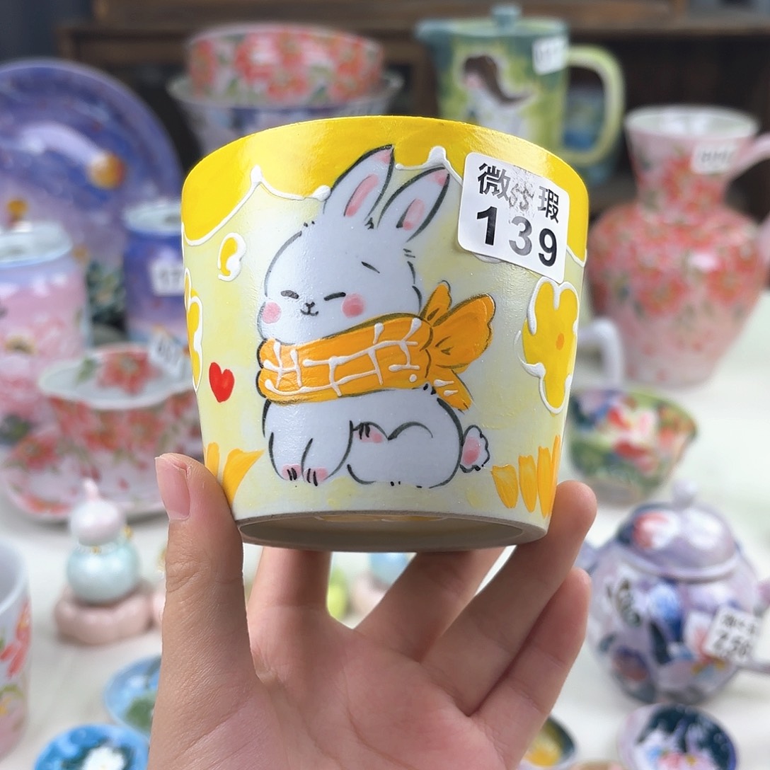 景德镇手绘高温釉下彩陶瓷茶具