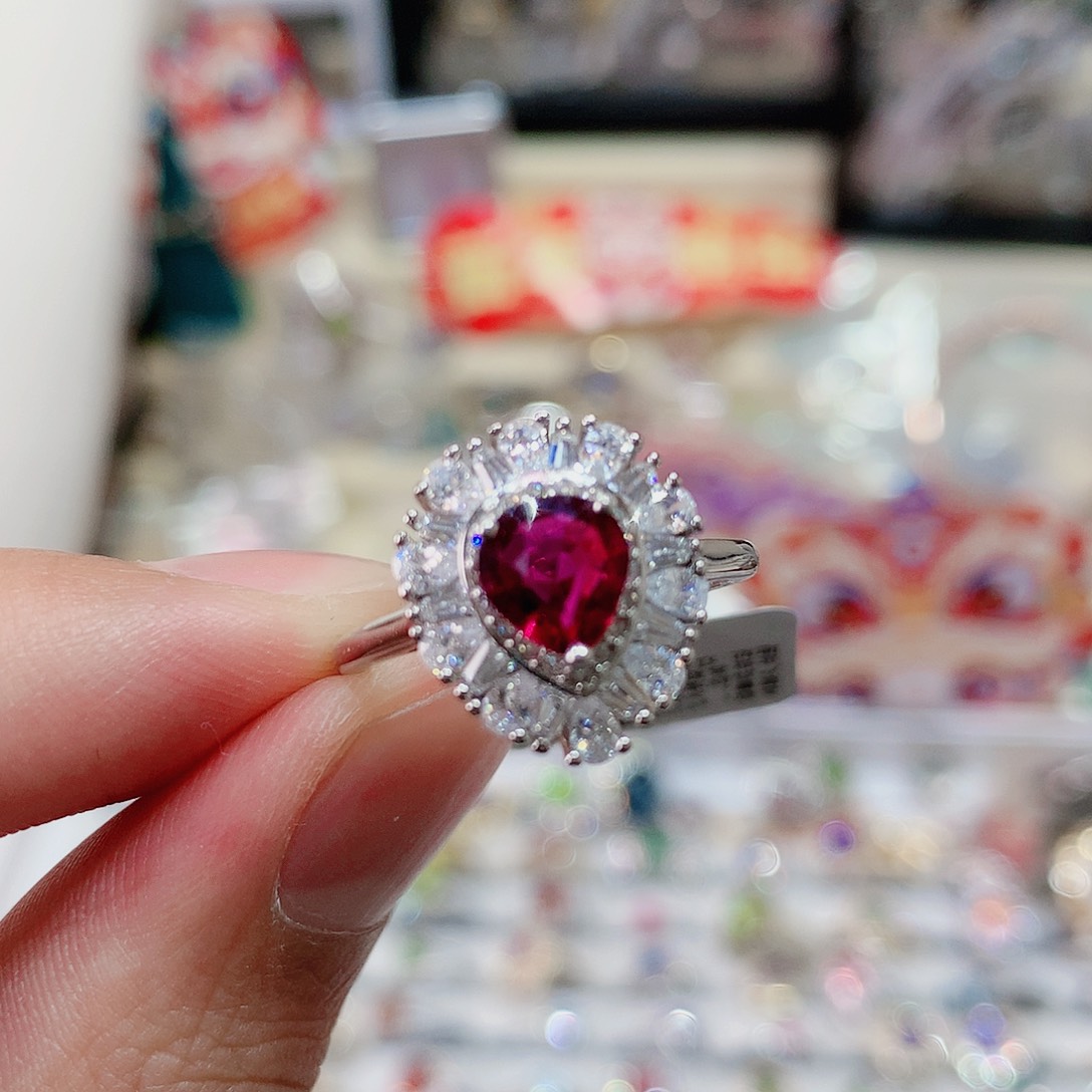 碧玺戒指戒指银S925镶嵌