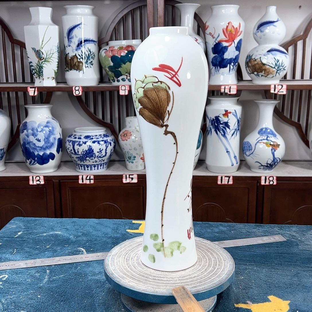 摆件景德镇陶瓷美青听