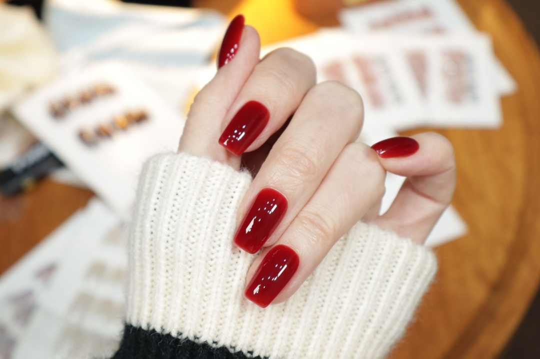 015血滴子半透色微建构纯手工穿戴甲