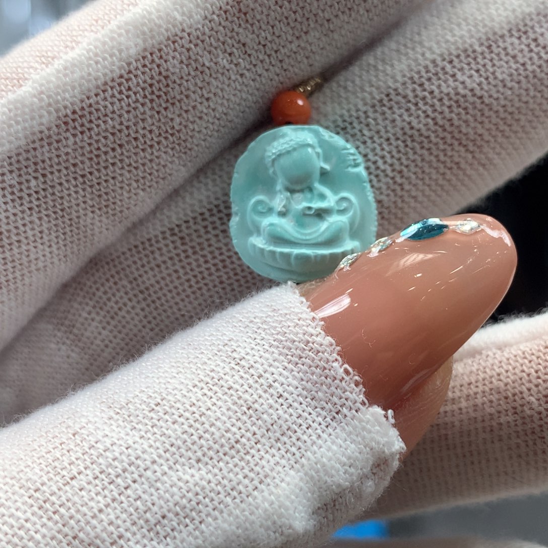 绿松石未镶嵌挂件