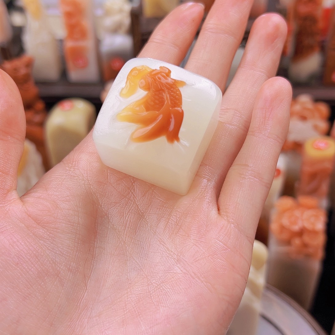 昌化石印石李**.篆刻作品