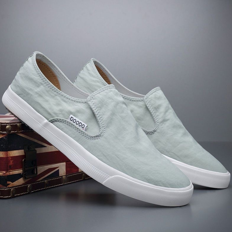 夏季男款冰丝布鞋 懒人一脚蹬透气不臭脚板鞋 百搭老北京布鞋#42