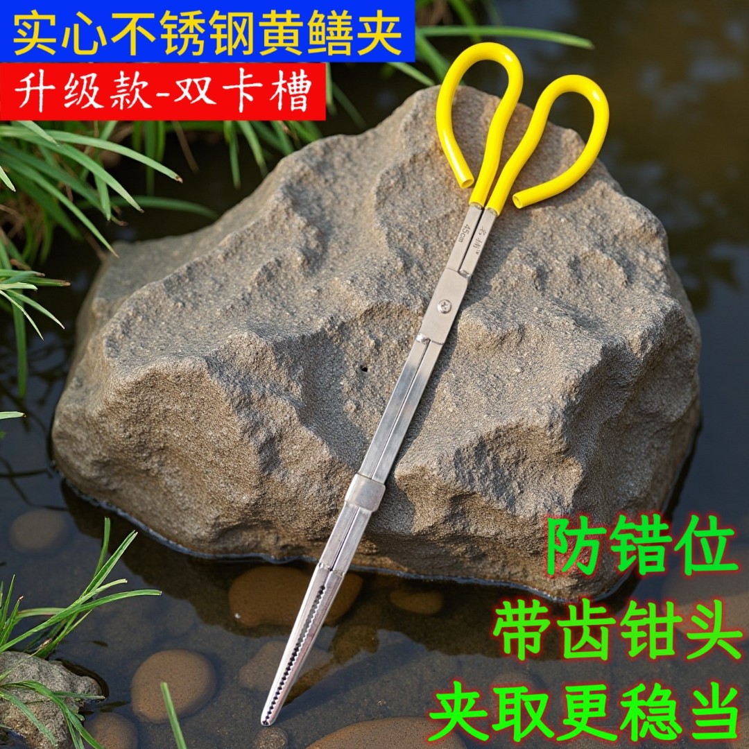 黄鳝夹子不锈钢泥鳅夹螃蟹夹加厚防滑赶海夹子鳝鱼泥鳅专用工具 图片 1