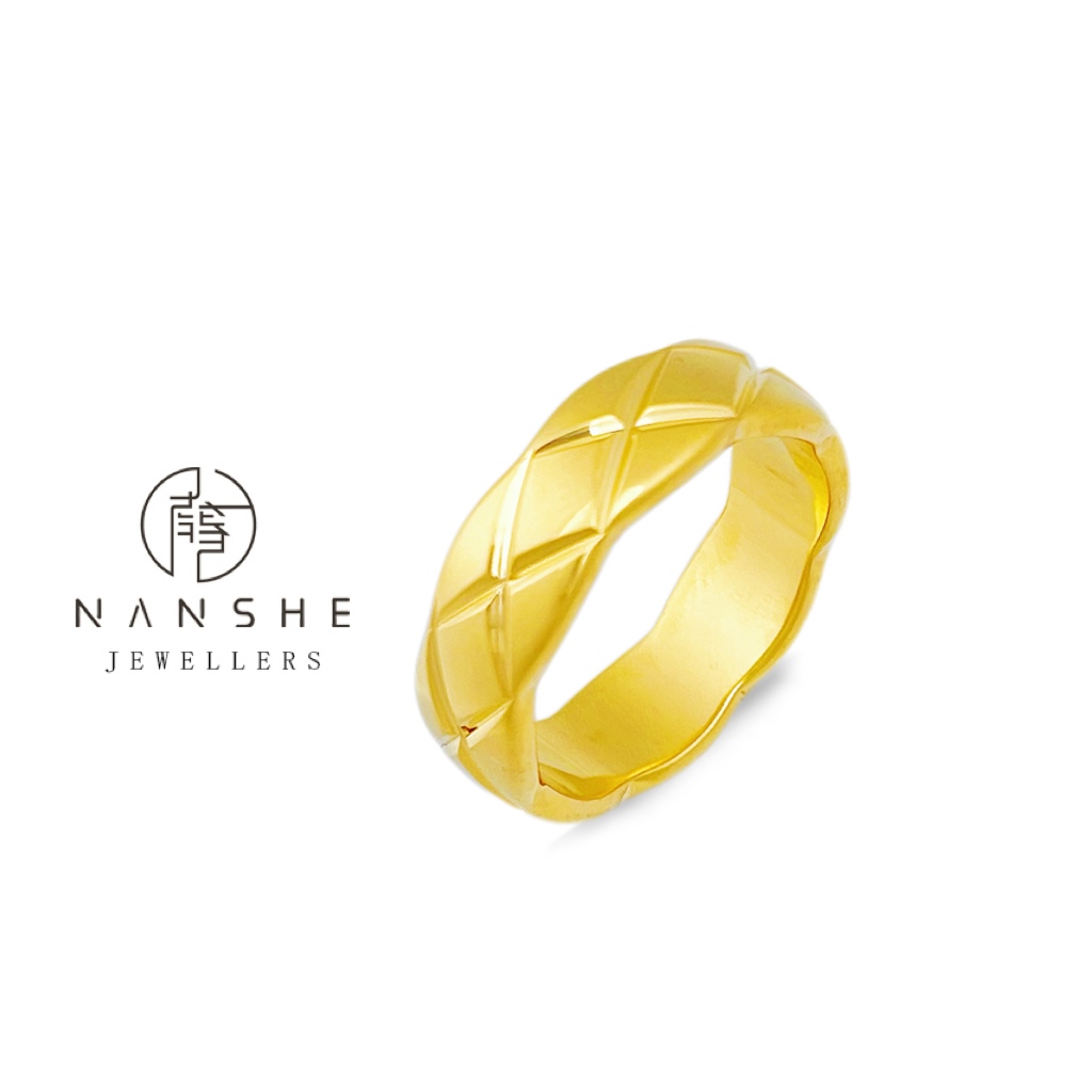 NANSHE/南奢 菱格纹戒指经典百搭时尚