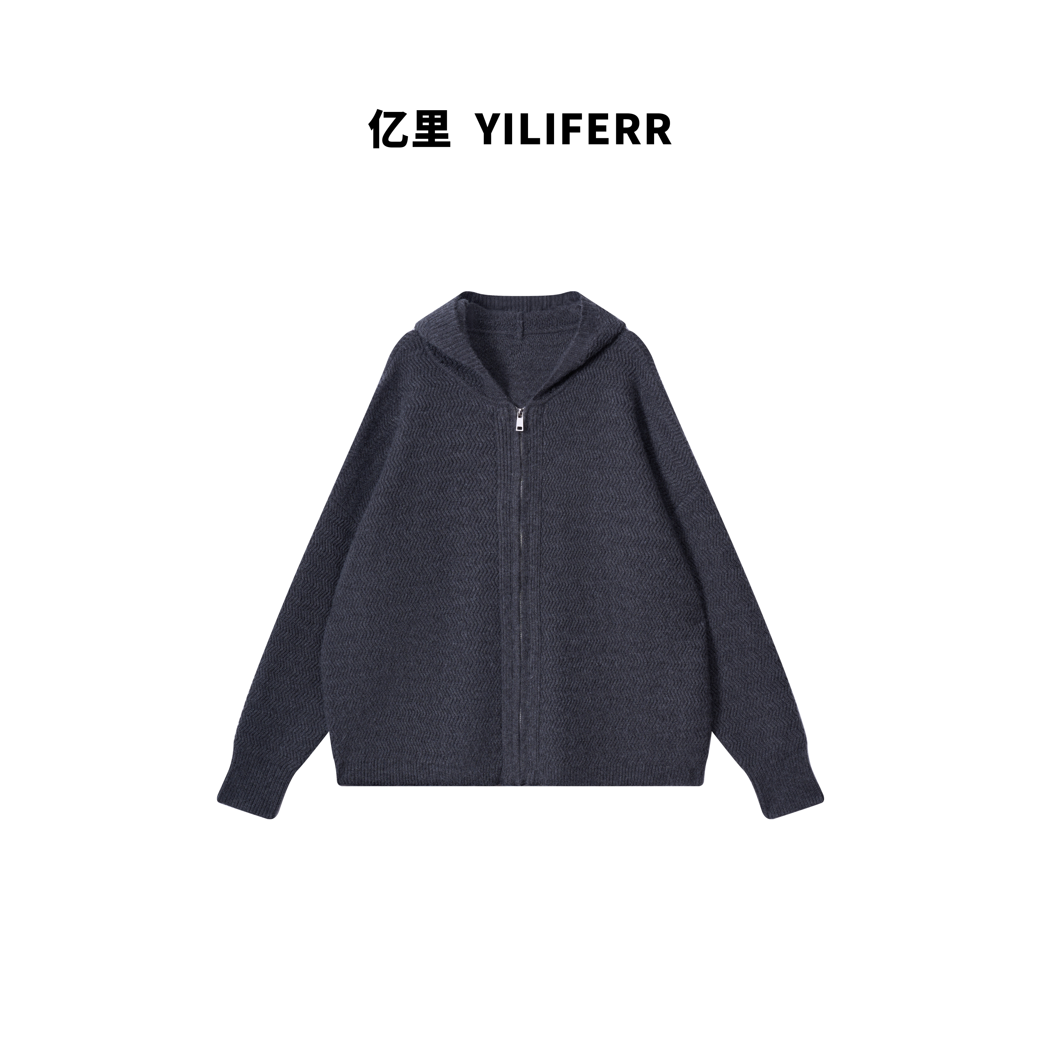 【YILI显瘦女装】时尚舒适柔软百搭拉链毛衣 Y1479