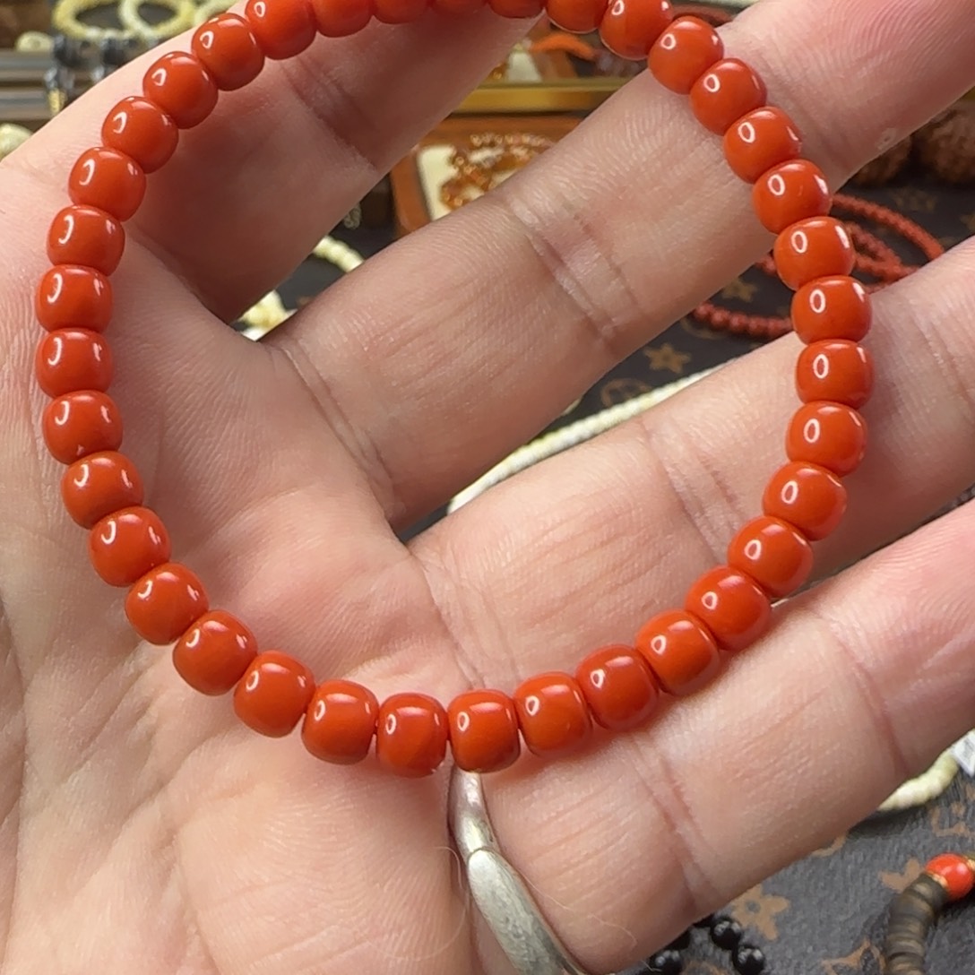 〆***。南红玛瑙未镶嵌手串