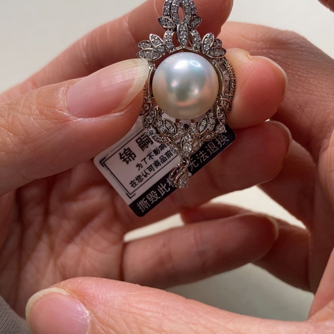 海水珍珠颈饰银S925镶嵌