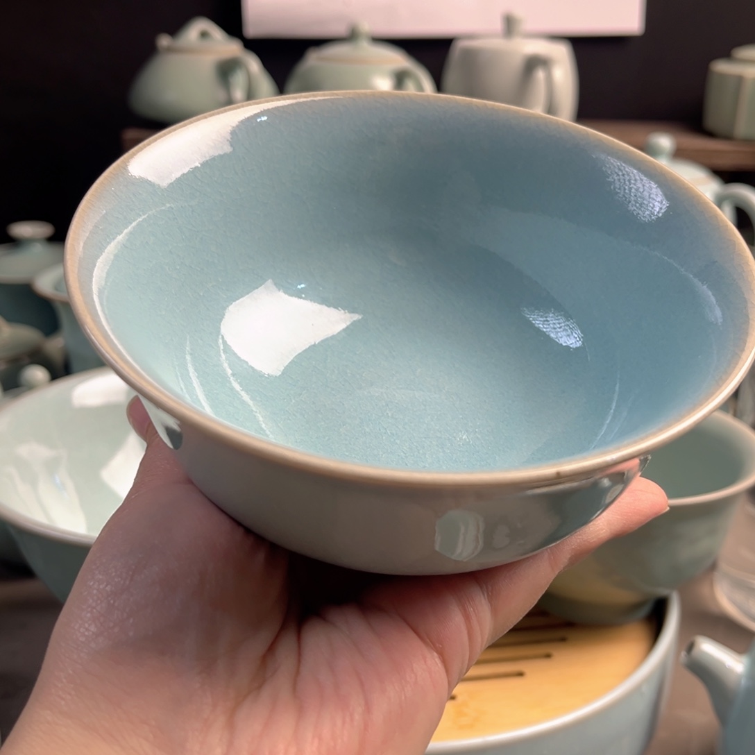 其他陶瓷天青釉汝窑碗原矿