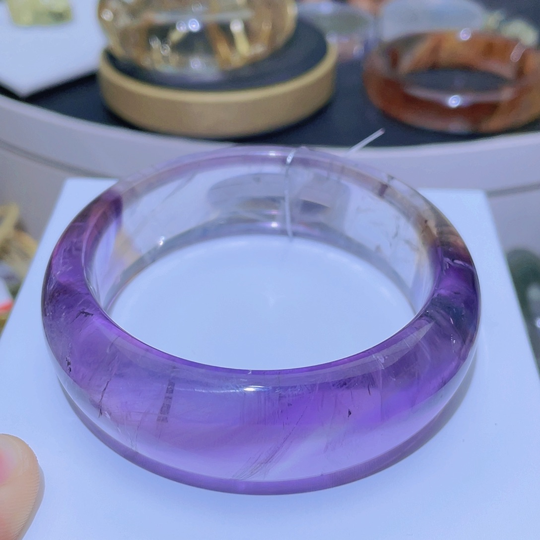 水晶手镯未镶嵌天然乌拉圭紫水晶手镯