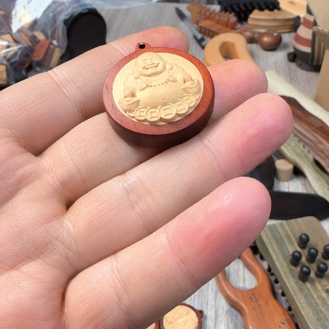 木弥勒佛紫檀黄杨木