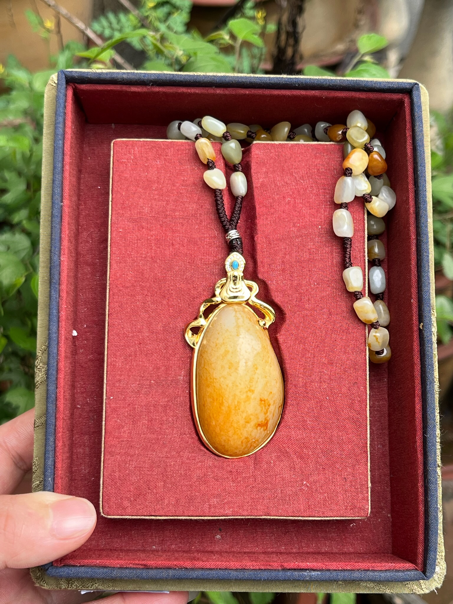 【底价已开价】79克和田玉包边挂件图文044