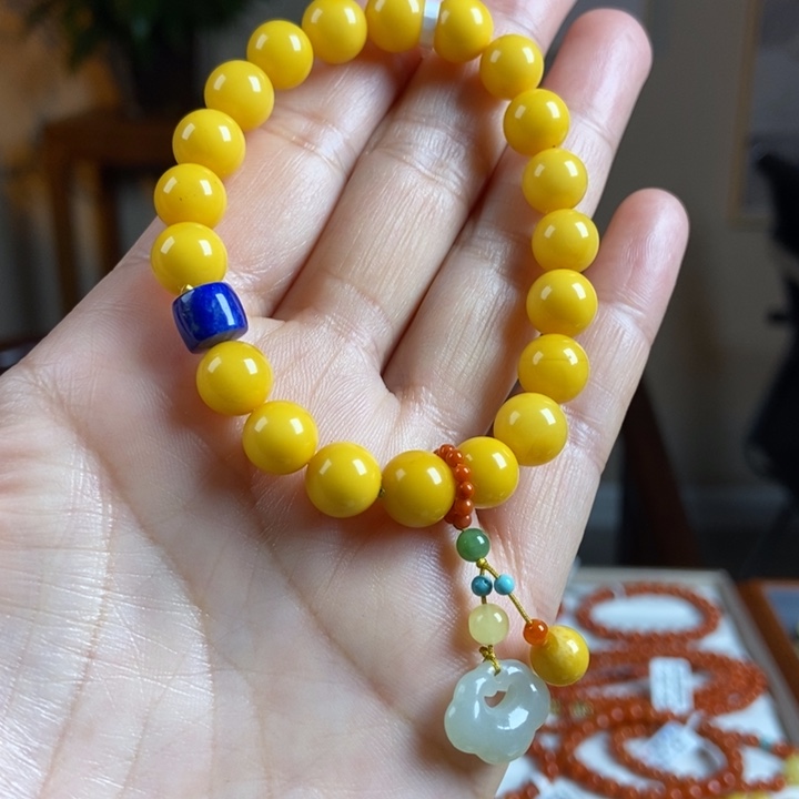 琥珀手链未镶嵌蜜蜡手串9