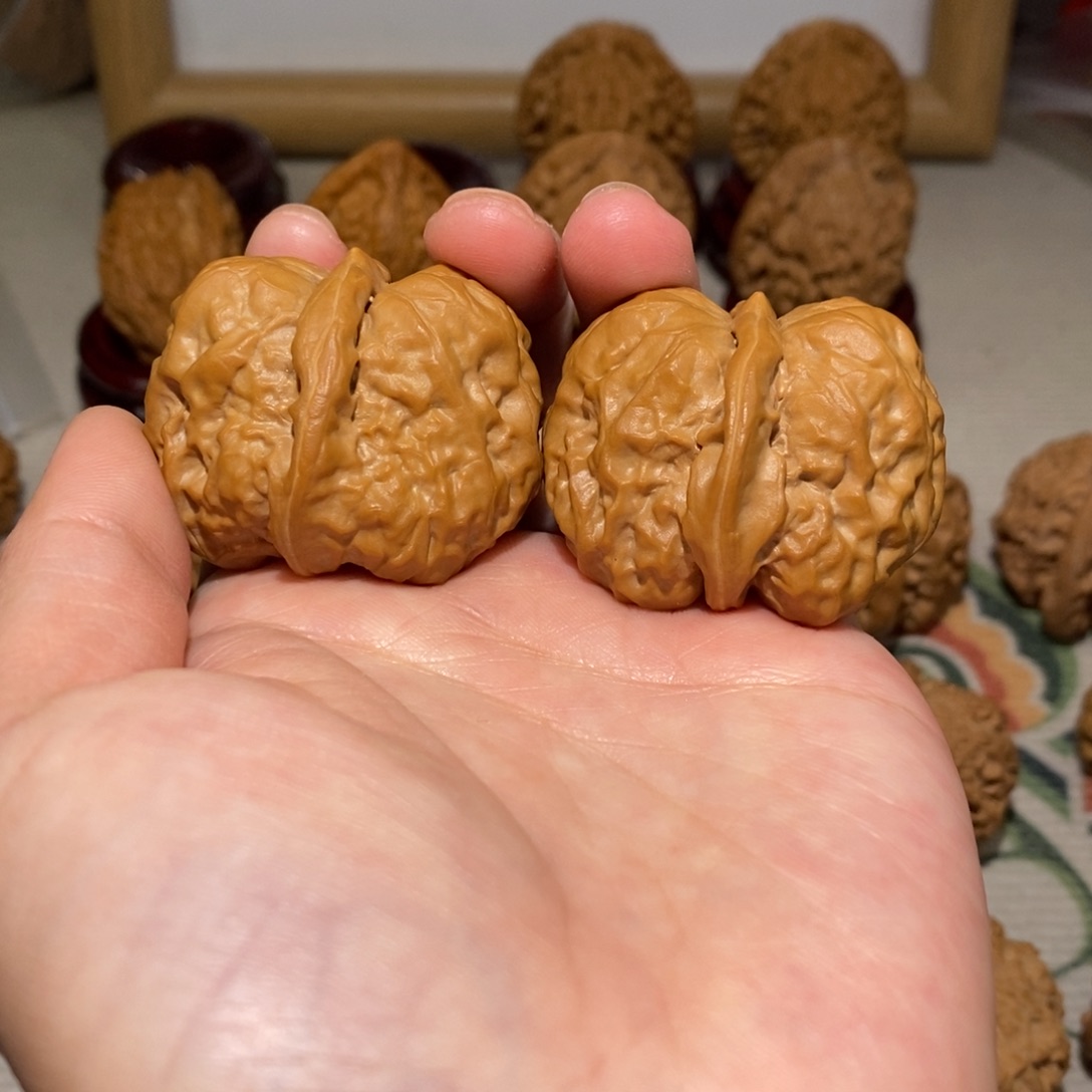 文玩核桃把件39尺蛙蛙