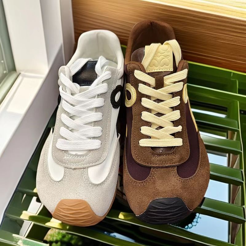 A01岩复古粉红运动鞋休闲鞋时尚休闲鞋拼色潮鞋百搭鞋子