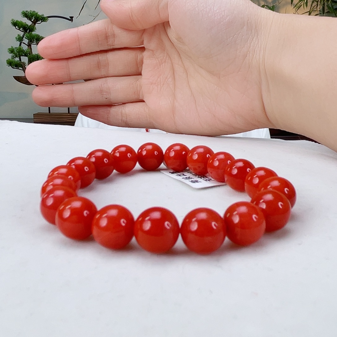 南红玛瑙手链未镶嵌南红9.8
