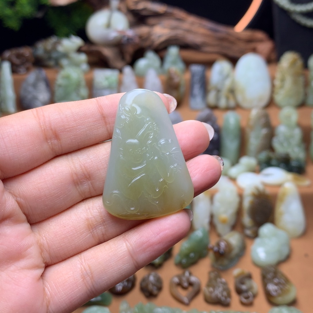 和田玉未镶嵌挂件❤️***