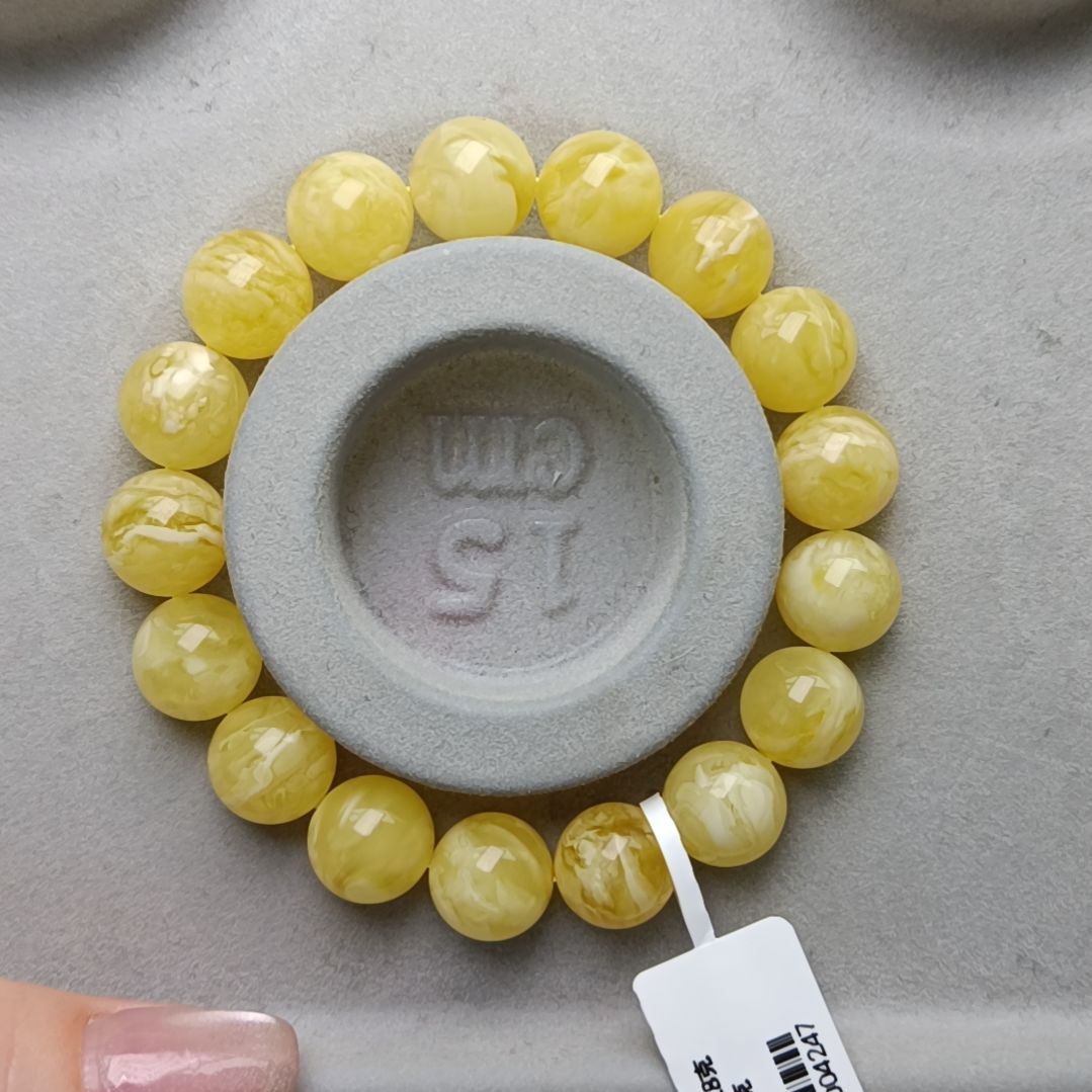 蜜蜡手串未镶嵌俄料