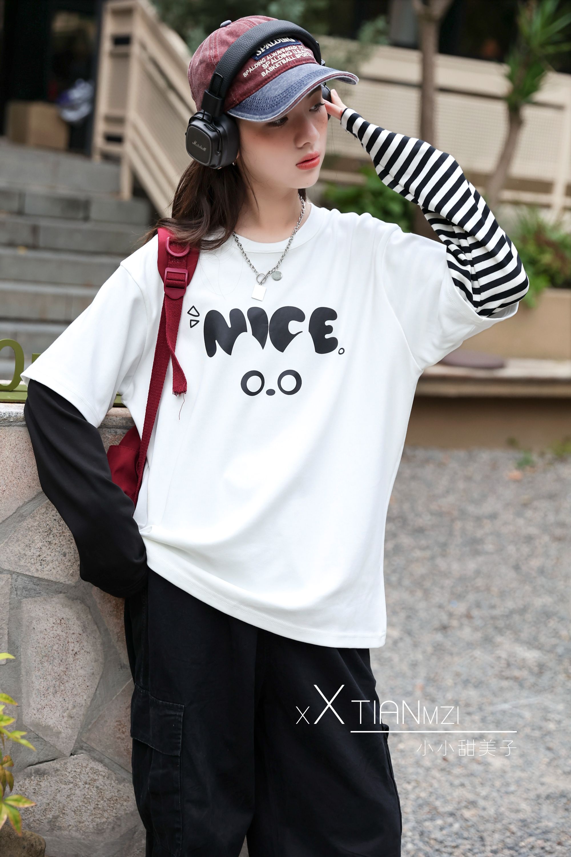 甜 2025 【X】3月10日 男童女童时尚黑色假两件T恤5501-