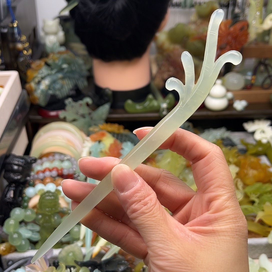 蛇纹石玉发箍未镶嵌