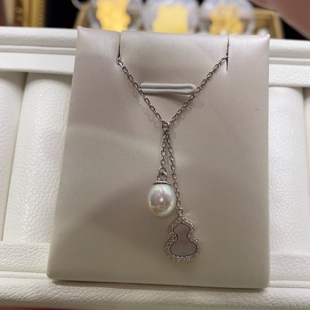 淡水珍珠颈饰银S925镶嵌