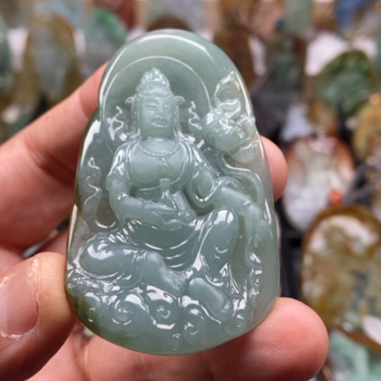 【闪购商品】翡翠颈饰未镶嵌缅甸翡翠A货吊坠