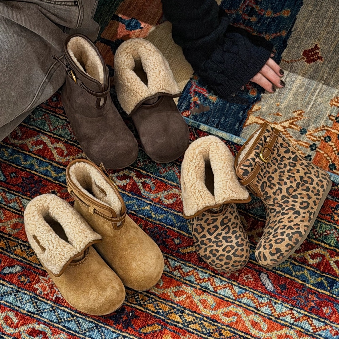 冬季加绒新款复古女童厚底两穿保暖加厚短靴儿童棉靴短筒百搭时尚