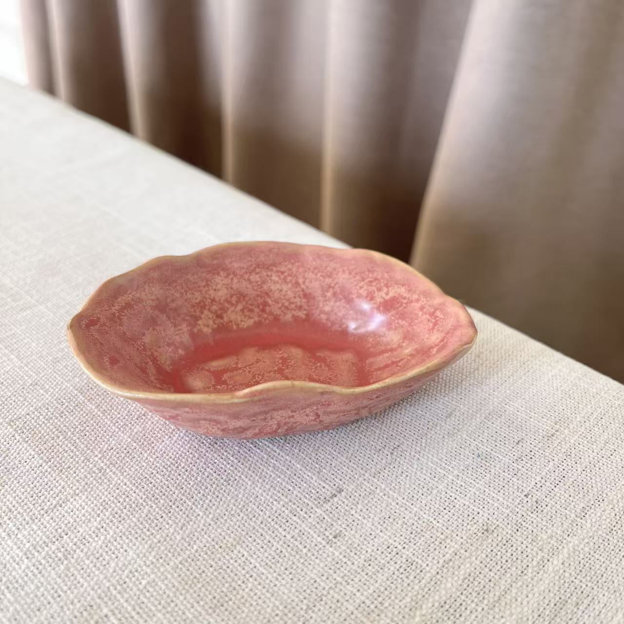 嫣红小长条蘸料碟 9.5cm*2.5cm P125