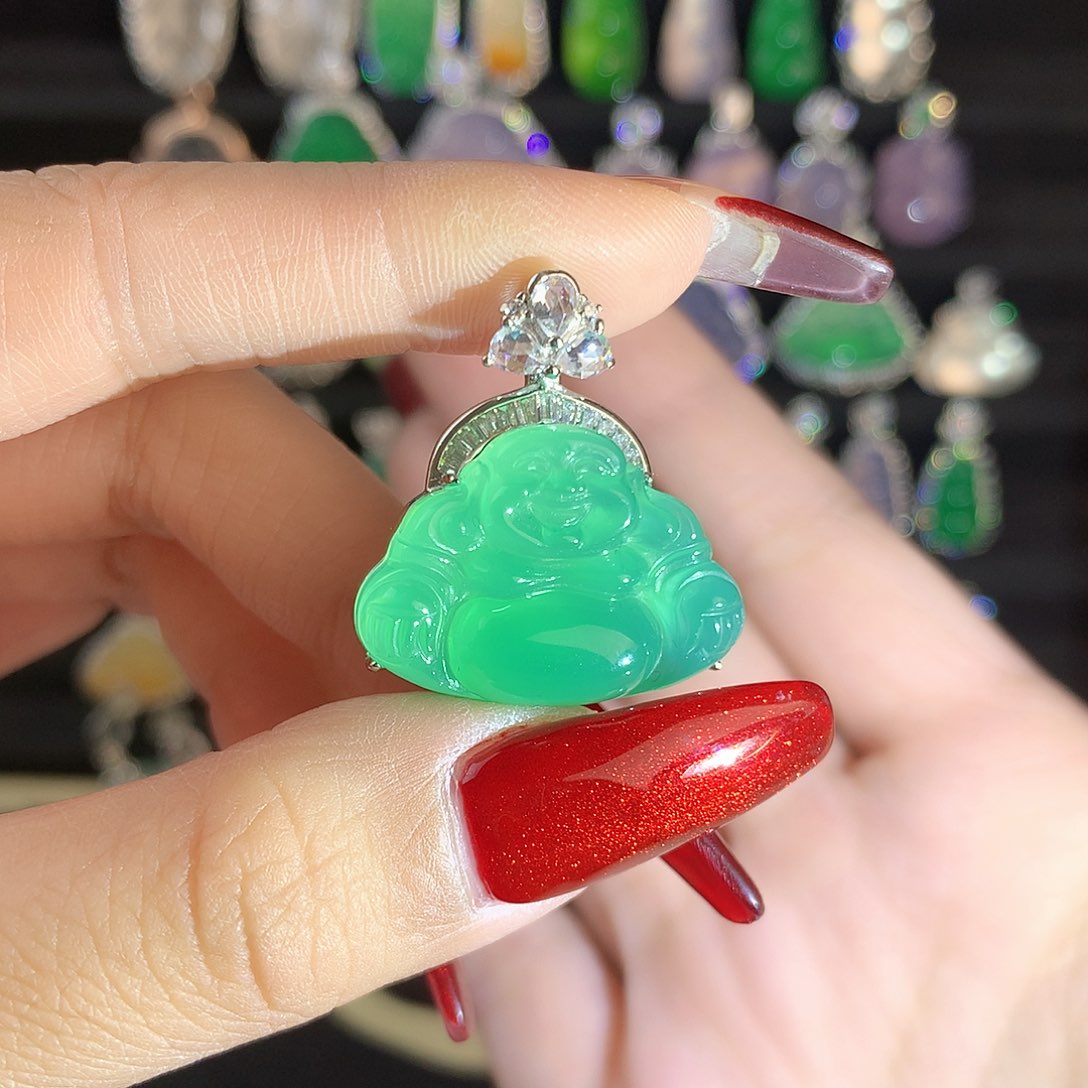 玛瑙/玉髓颈饰银S925镶嵌