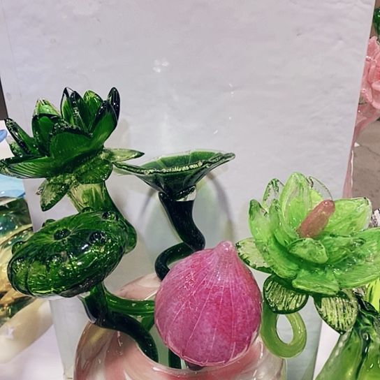 琉璃花瓶高45厘米