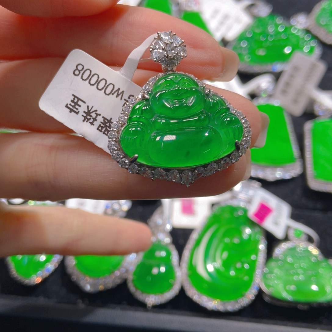 翡翠吊坠(不含链)银S925镶嵌