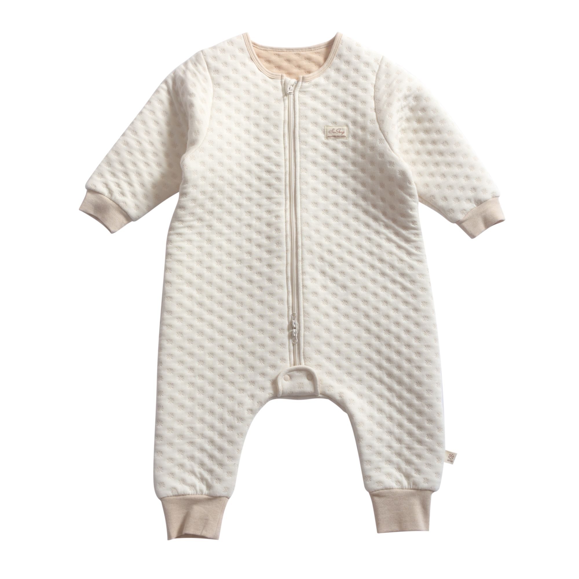 秋冬长袖长爬冬季极简风哈衣爬服家居服新生儿睡衣